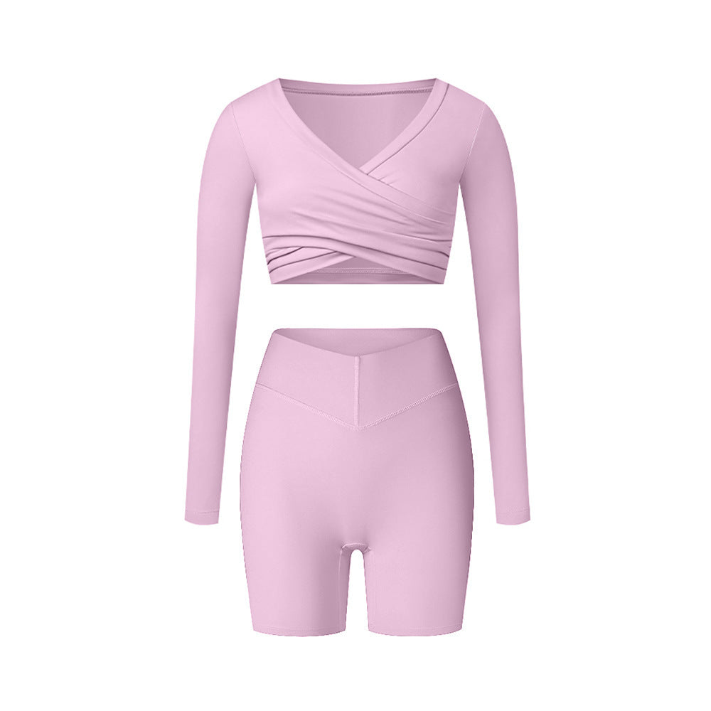 Brushed Skinny Yoga Clothes Suit Sports And Leisure Suit