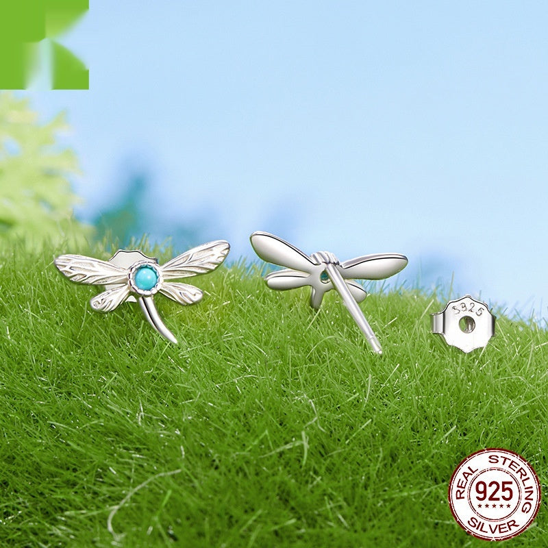 New Turquoise Dragonfly Stud Earrings