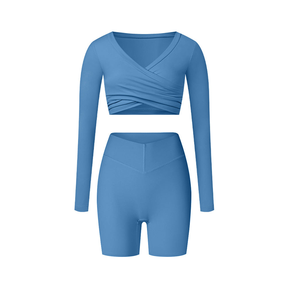 Brushed Skinny Yoga Clothes Suit Sports And Leisure Suit