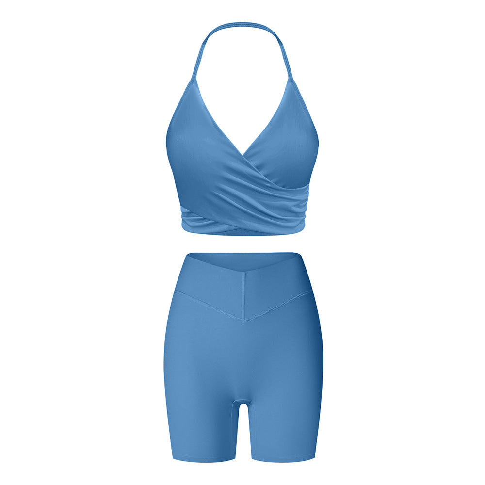 Brushed Skinny Yoga Clothes Suit Sports And Leisure Suit