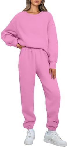 Round Neck Pullover Casual Long Sleeve Sweater Suit