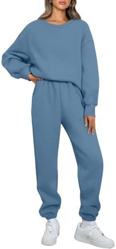 Round Neck Pullover Casual Long Sleeve Sweater Suit
