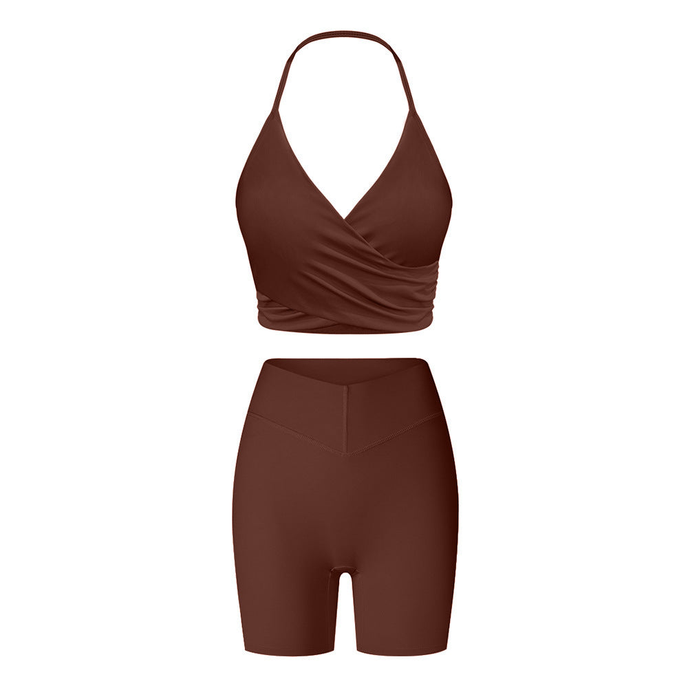 Brushed Skinny Yoga Clothes Suit Sports And Leisure Suit