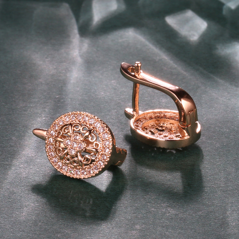 Special-interest Simple Temperamental And Personalized Zircon Earrings