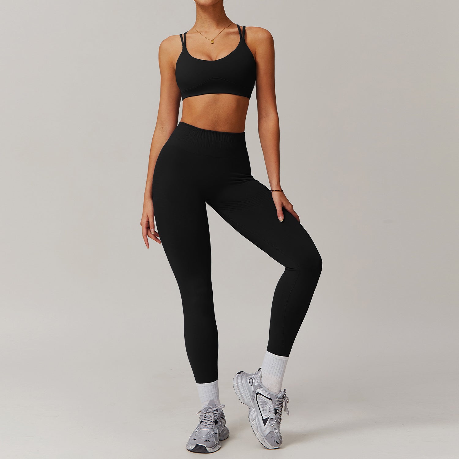 Quick-drying Yoga Suit Cross Beauty Back Workout Exercise Outfit