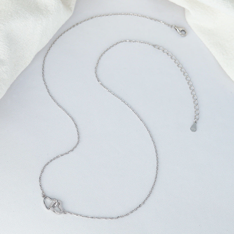 Fashion Special-interest High-grade Temperament Heart-shaped Collarbone Necklace