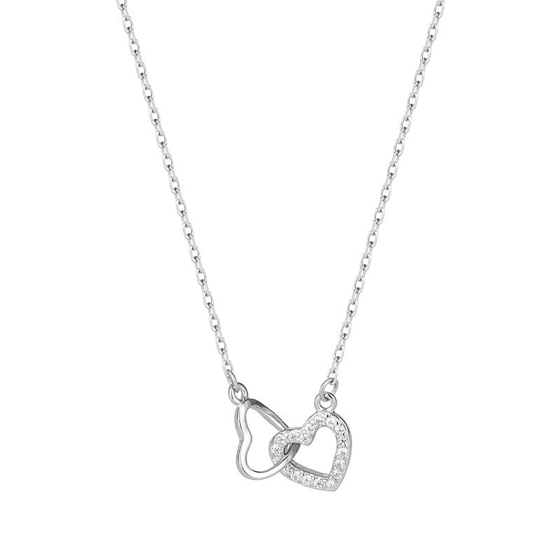 Fashion Special-interest High-grade Temperament Heart-shaped Collarbone Necklace