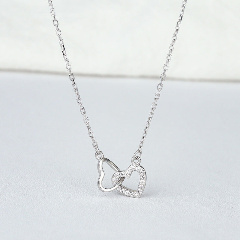 Fashion Special-interest High-grade Temperament Heart-shaped Collarbone Necklace