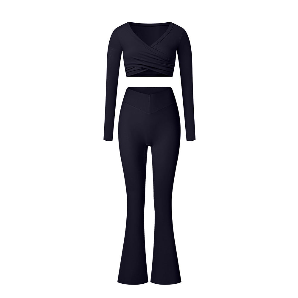Brushed Skinny Yoga Clothes Suit Sports And Leisure Suit