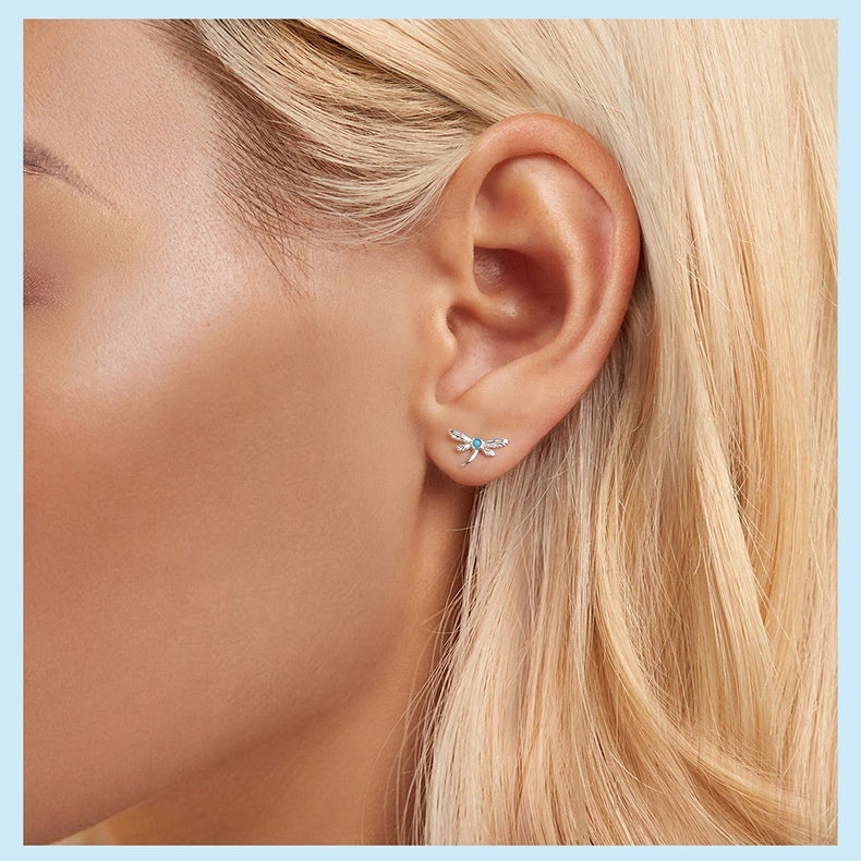 New Turquoise Dragonfly Stud Earrings