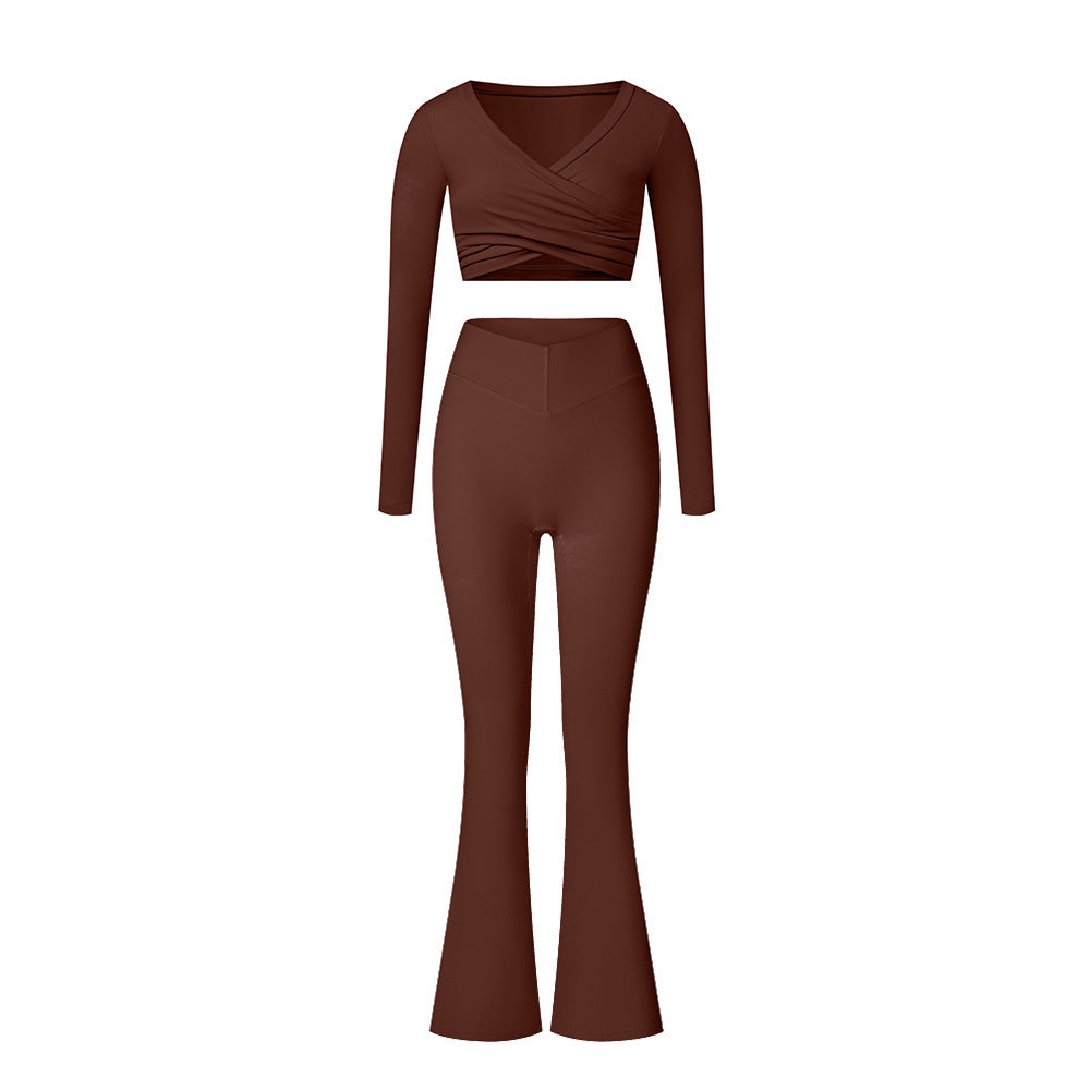 Brushed Skinny Yoga Clothes Suit Sports And Leisure Suit
