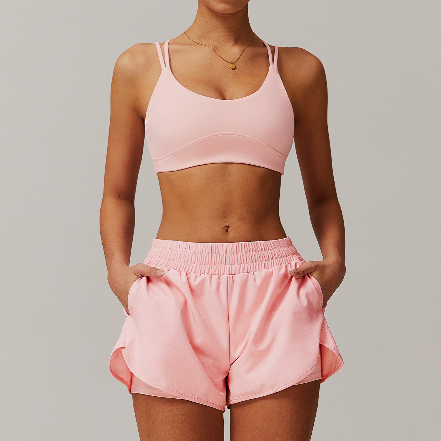 Quick-drying Yoga Suit Cross Beauty Back Workout Exercise Outfit
