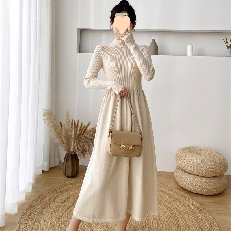 Autumn And Winter New Elegant Inner Match Loose Oversized Knit Dress