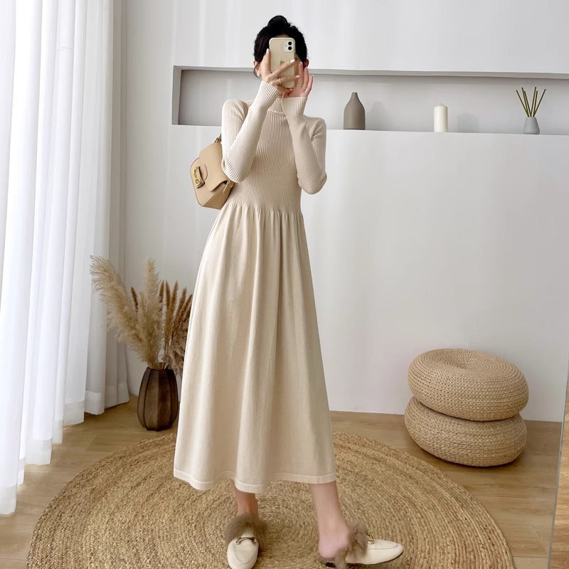 Autumn And Winter New Elegant Inner Match Loose Oversized Knit Dress