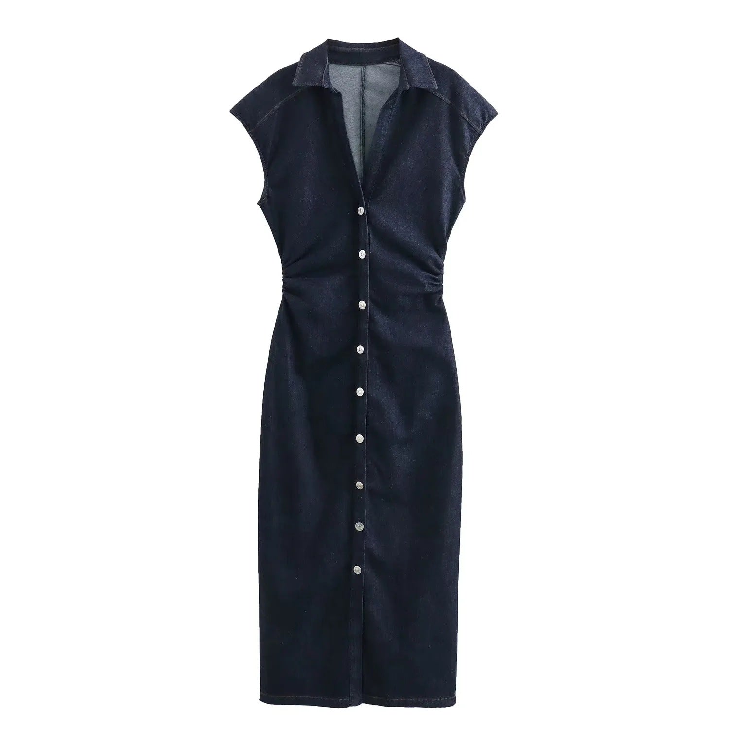 Women's Denim Shirt Long Dress