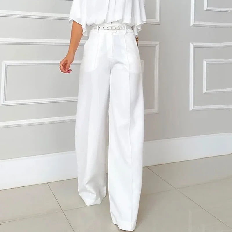 Summer New Half Collar Top Two-piece Set