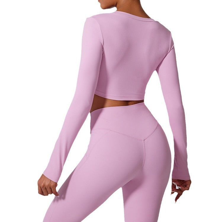 Brushed Skinny Yoga Clothes Suit Sports And Leisure Suit