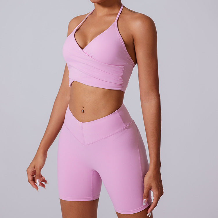 Brushed Skinny Yoga Clothes Suit Sports And Leisure Suit