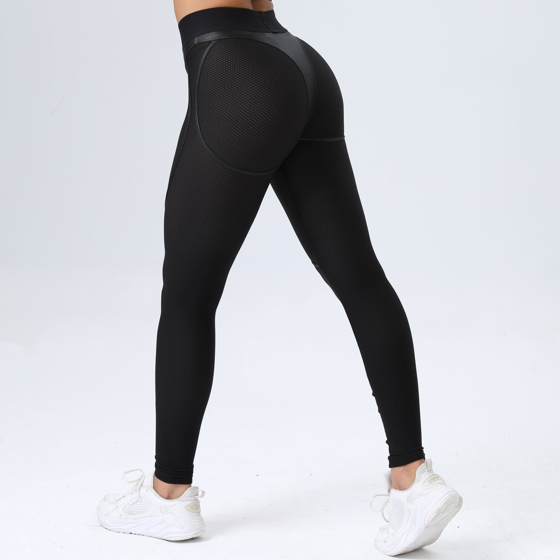 Patchwork Sexy Sports Bra Hip Lifting Trousers Fitness Two-piece Set
