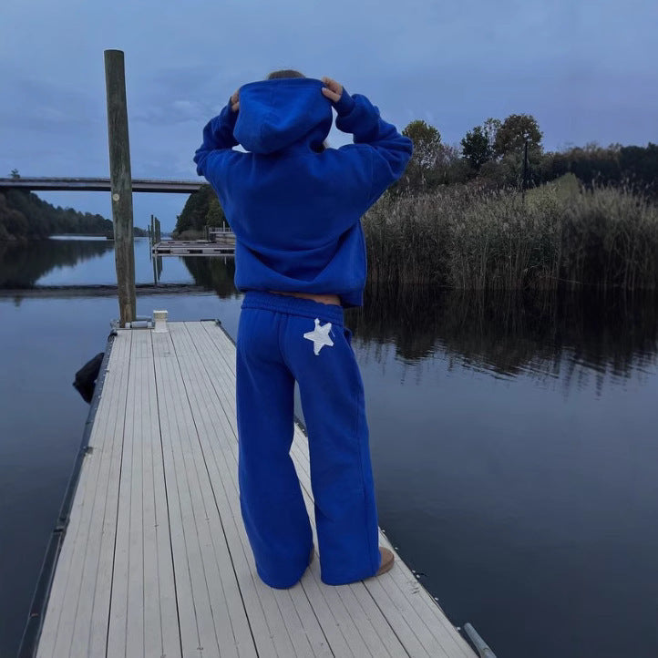 Sweater Suit Leaves Pattern 3D Printing Leisure Sports Suit