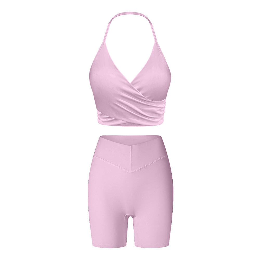 Brushed Skinny Yoga Clothes Suit Sports And Leisure Suit