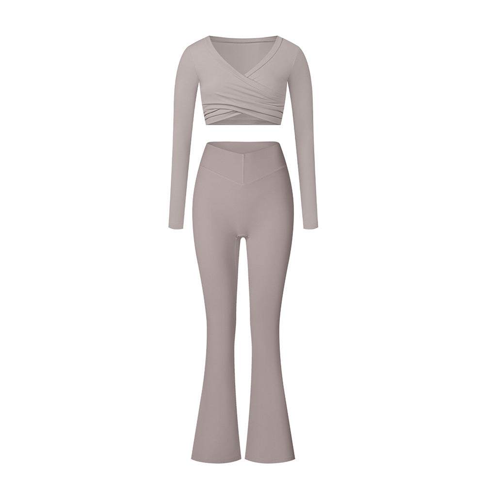 Brushed Skinny Yoga Clothes Suit Sports And Leisure Suit